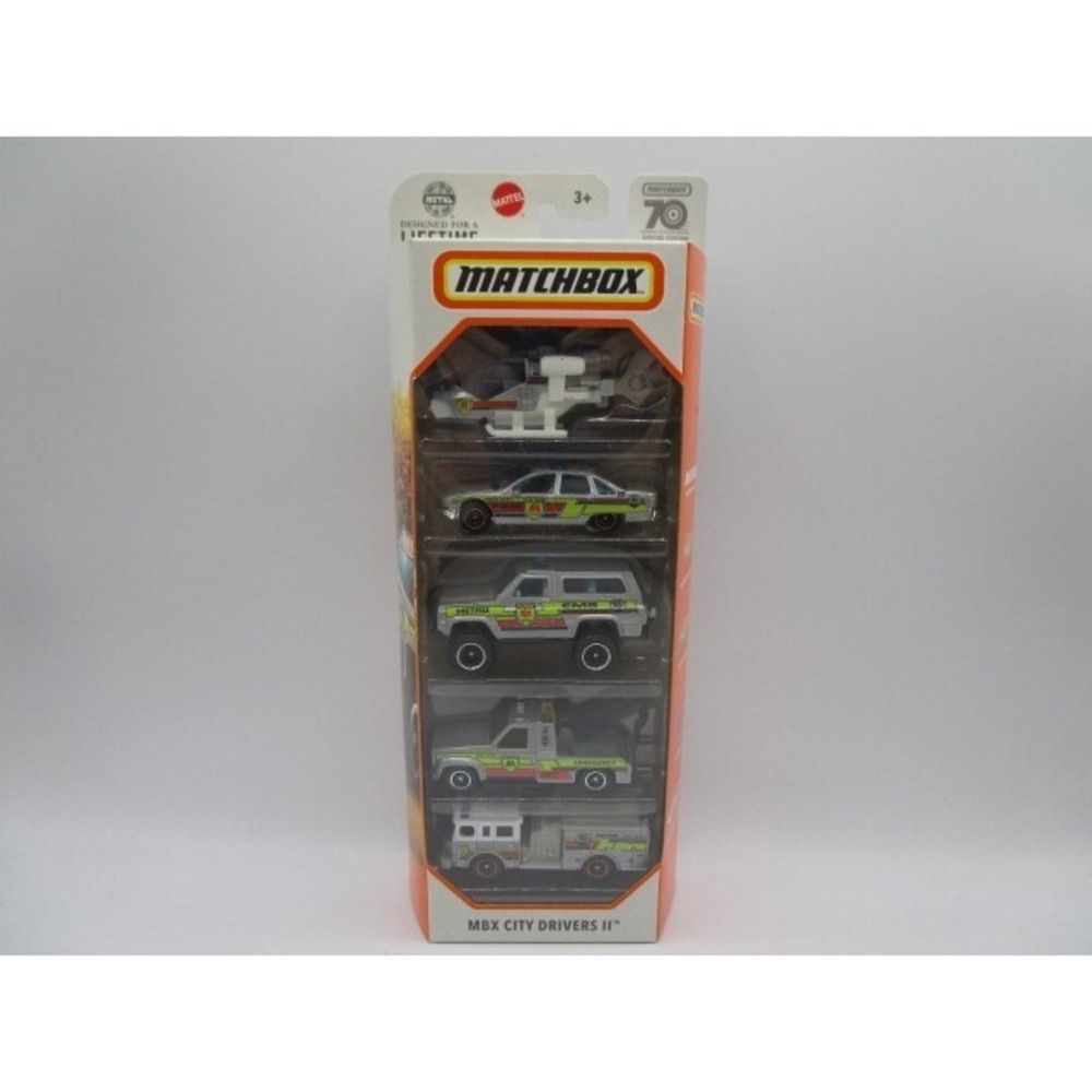 Matchbox 70 Years Special Edition MBX City Driver II 5 Pack 1:64 Diecast Car